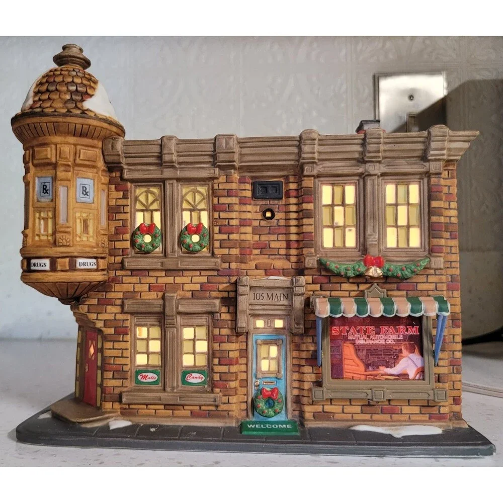 Department 56 Main Street Memories State Farm 75 Anniversary Village House